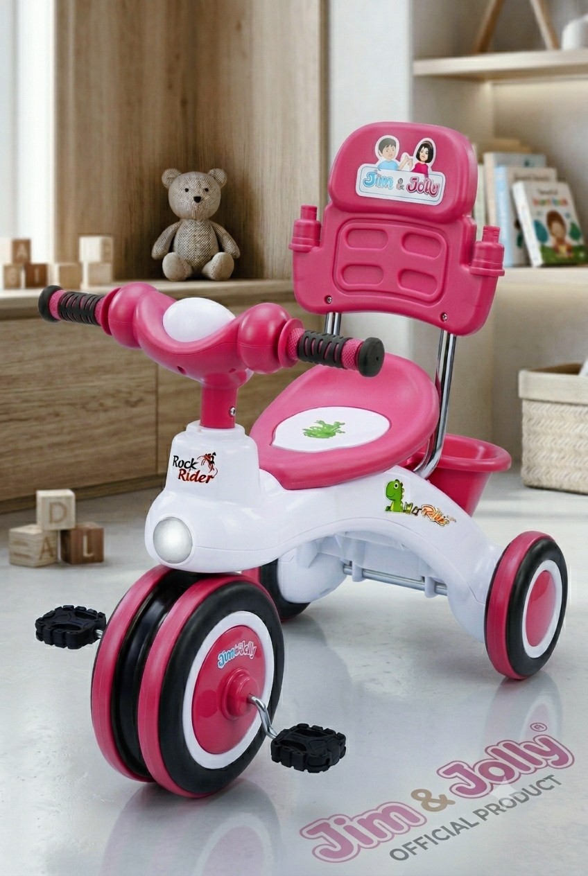 Jim & Jolly Rock Rider Kids Tricycle (Pink & Green)